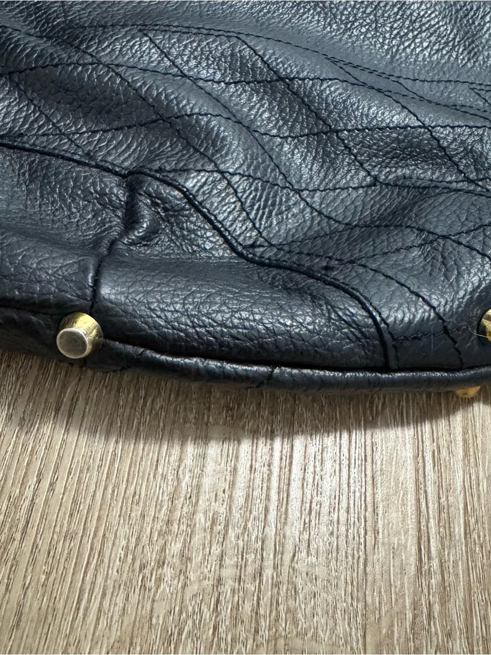 De Lacy Black Leather Hobo Bag with Tassel Accent
